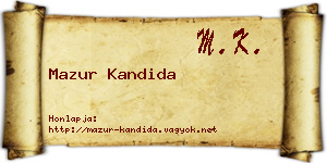 Mazur Kandida névjegykártya